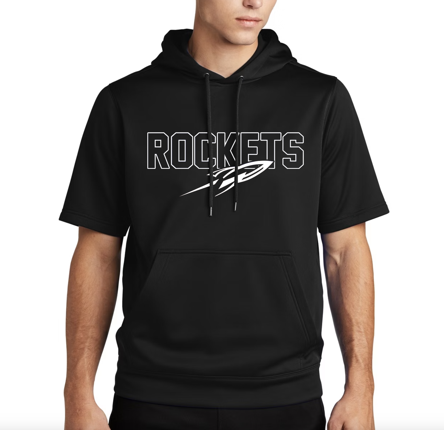 Sport-Tek Fleece Short Sleeve Hooded Pullover - ADULT