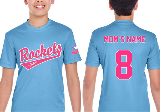 Rockets Mother's Day Jersey - Light Blue - Adult and Youth