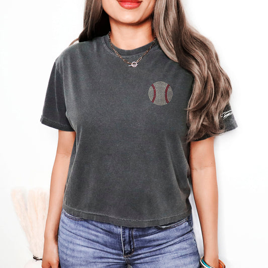 CDBL - Rhinestone Pocket Baseball Shirt w/ Name and Number