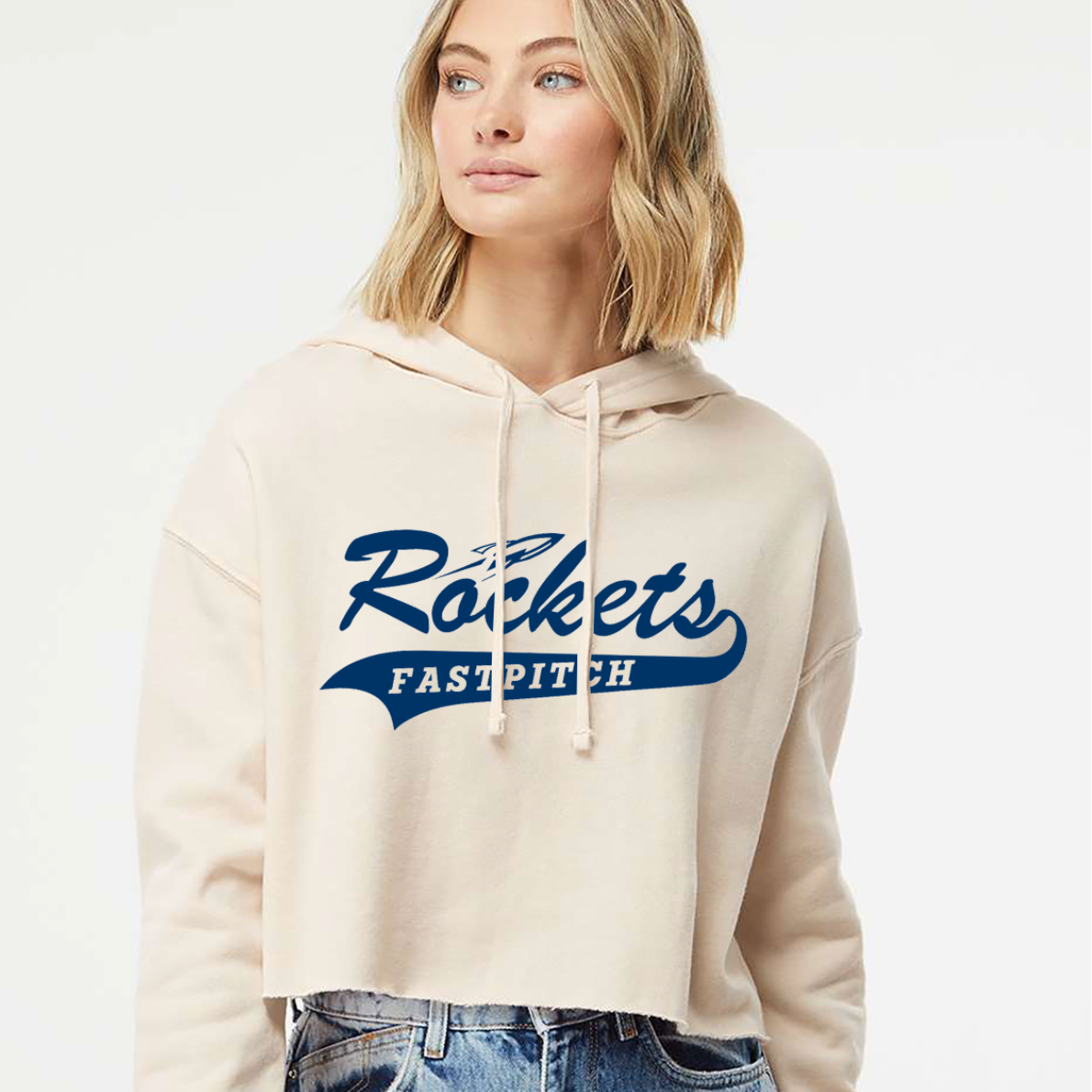CDGS - Women’s Lightweight Crop Hooded Sweatshirt w/ Fastpitch Logo