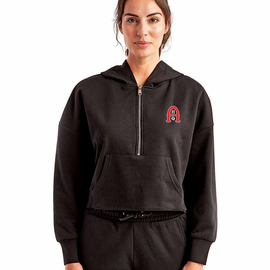 AHQ - TriDri Half-Zip Cropped Hooded Sweatshirt