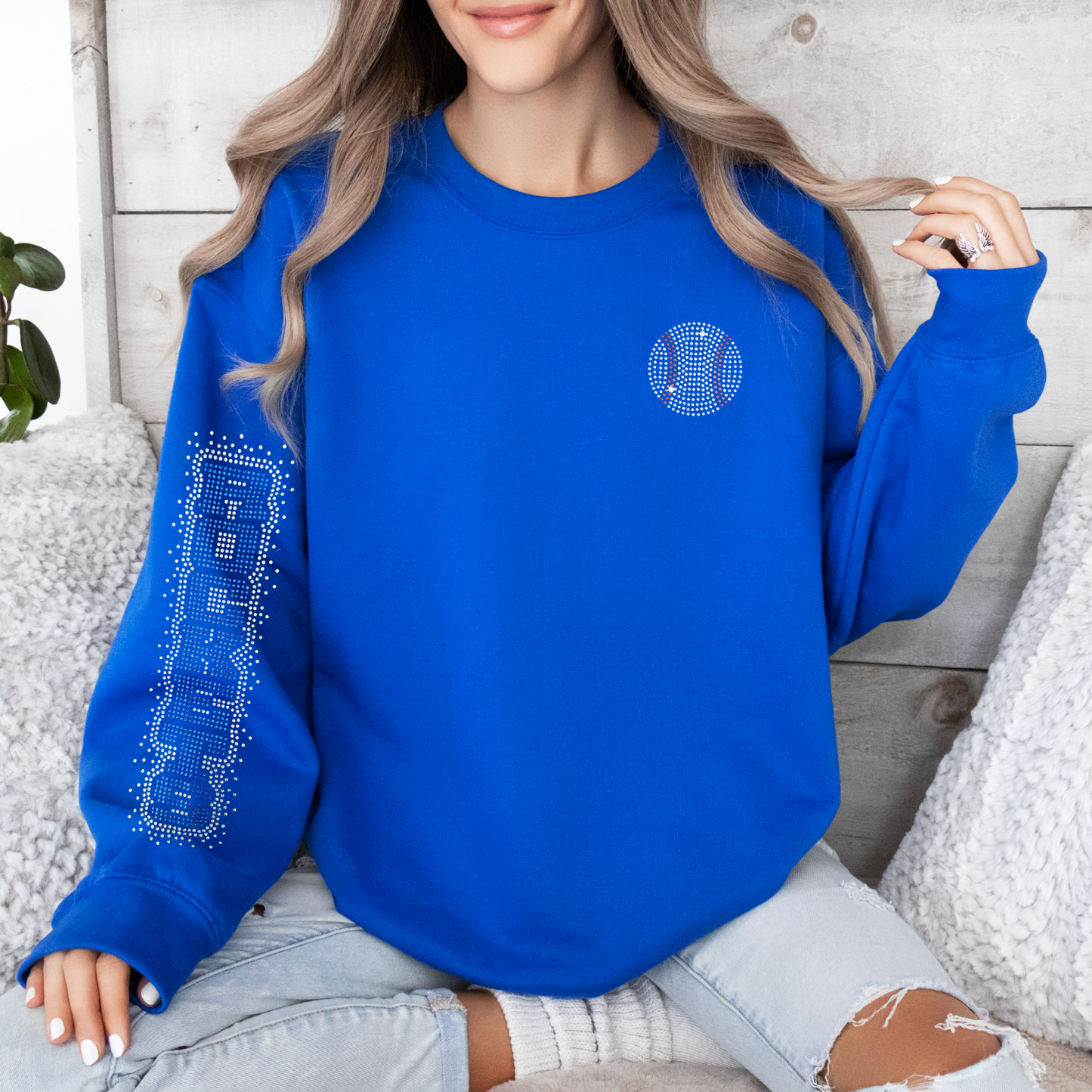 CDBL - Rhinestone "Rockets" Sleeve with Baseball Pocket Design