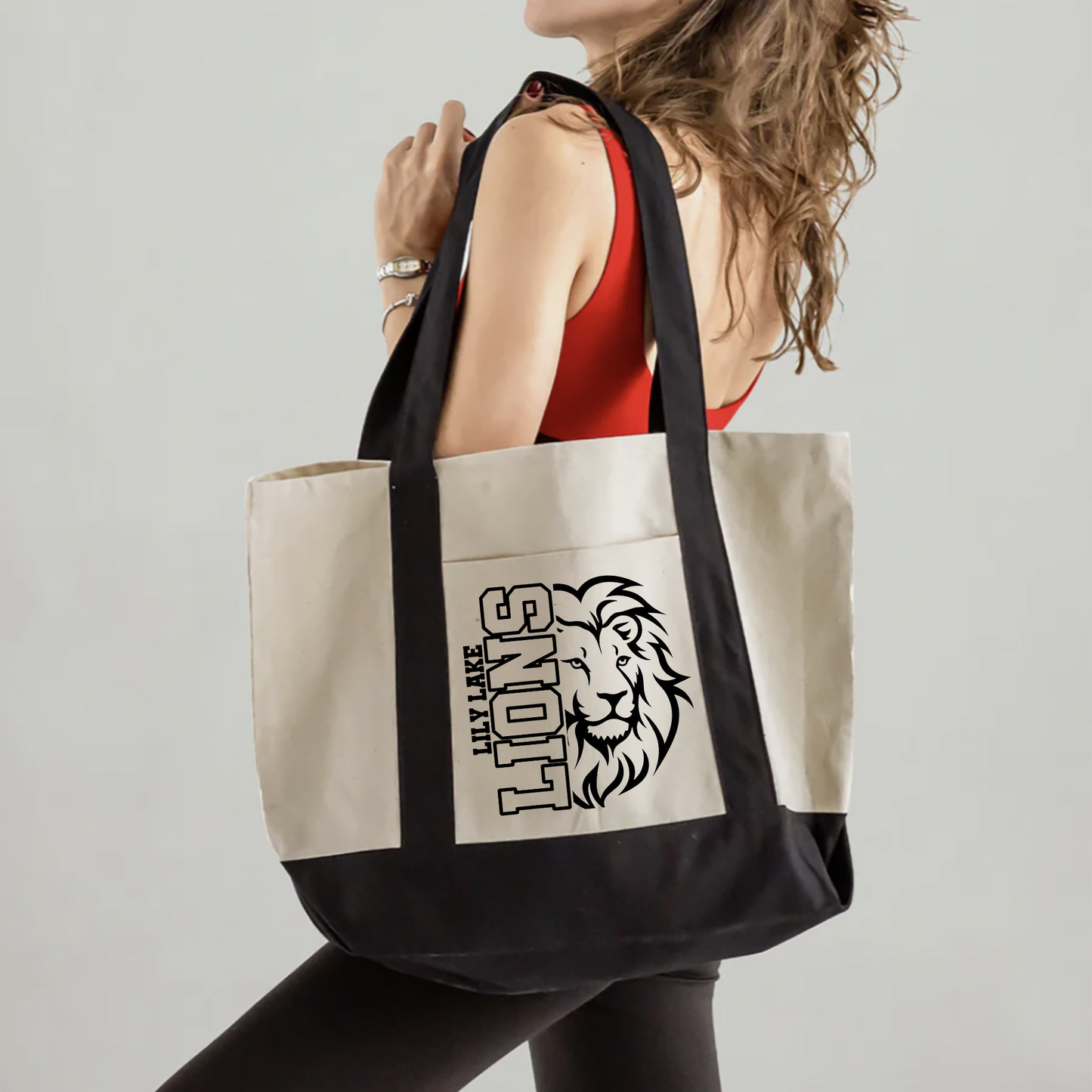 Lily Lake Lions - Large Canvas Tote