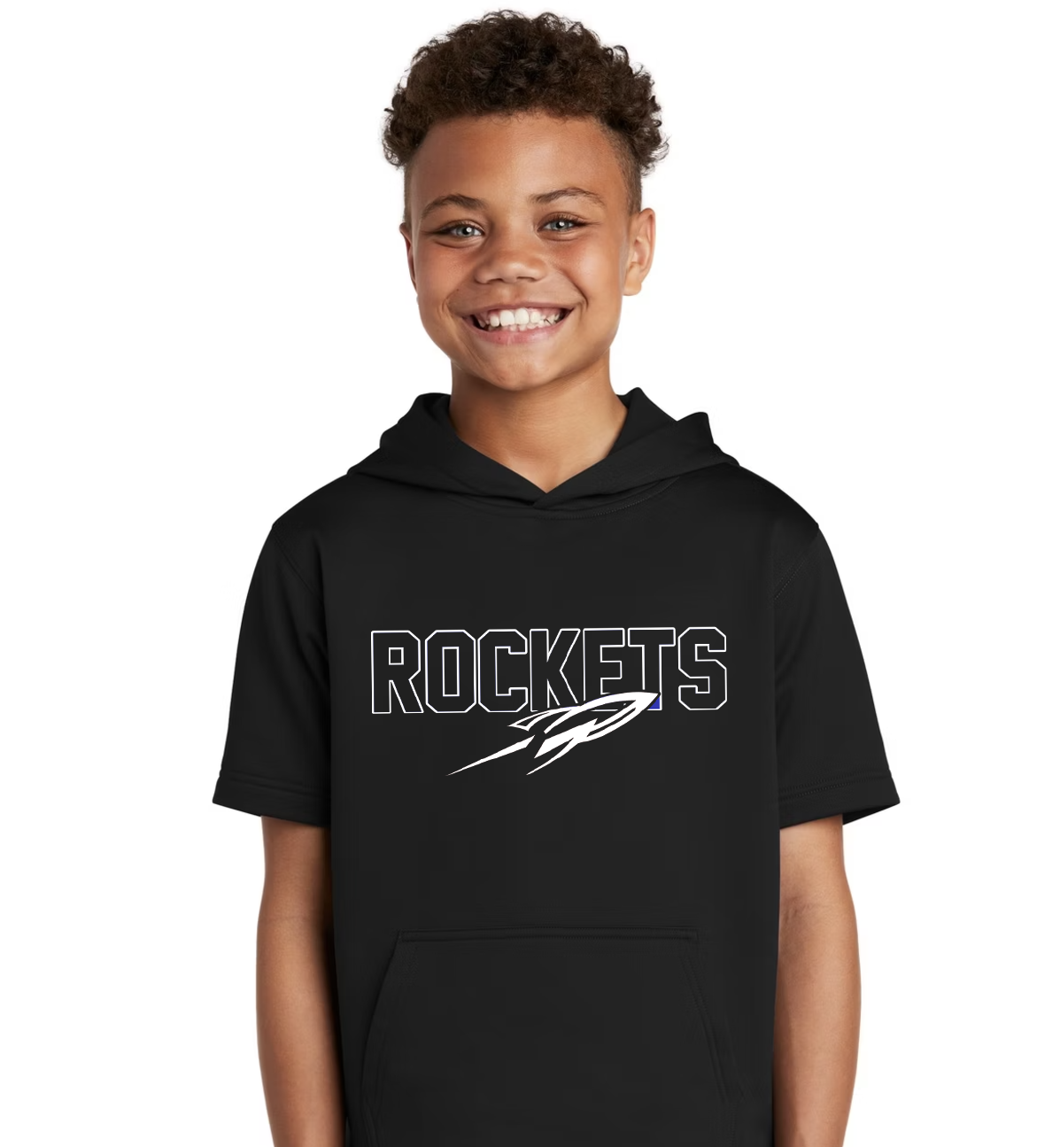 Sport-Tek Fleece Short Sleeve Hooded Pullover - YOUTH