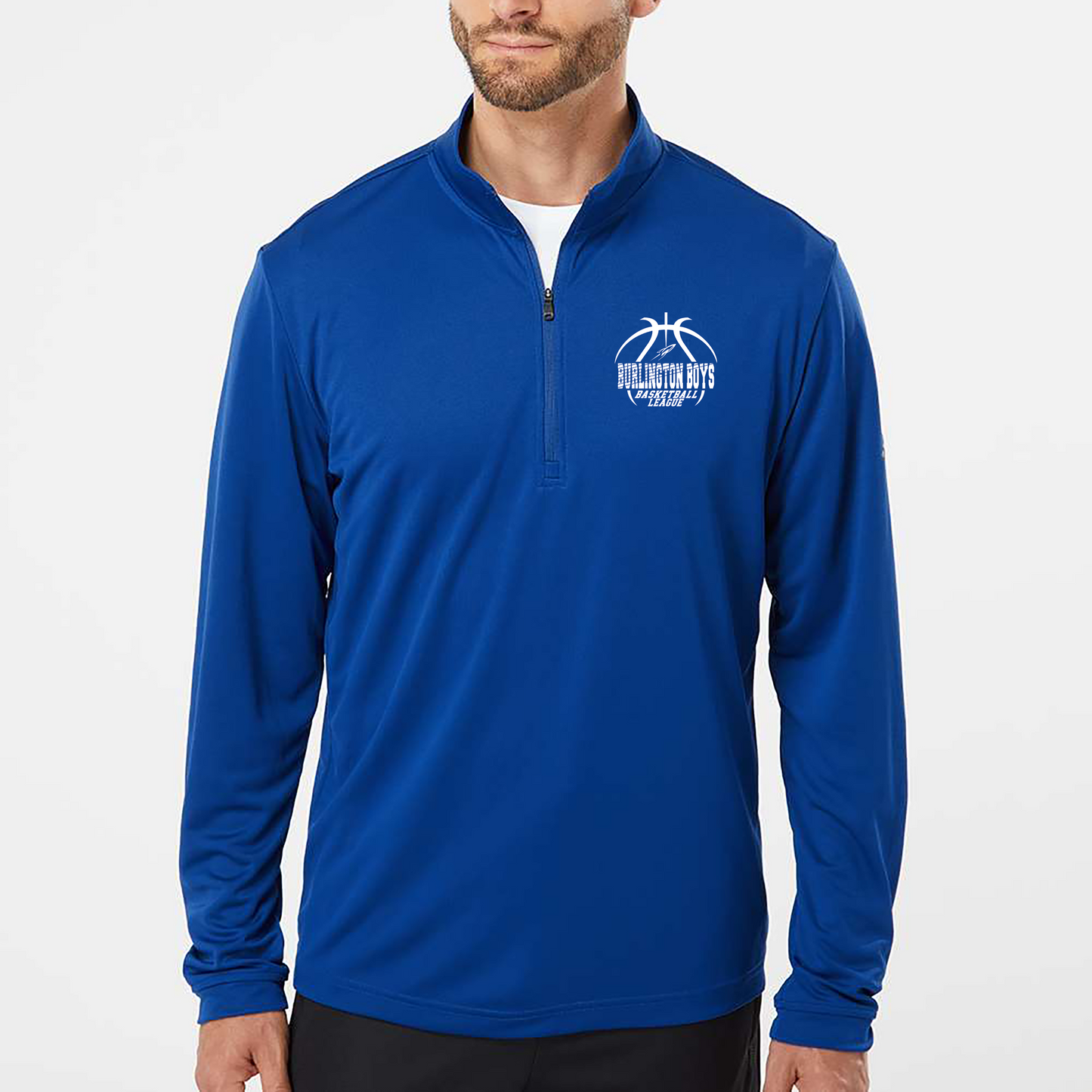 BBBL - Adidas Men's Lightweight Quarter-Zip Pullover - BBBL or ROCKETS Logo