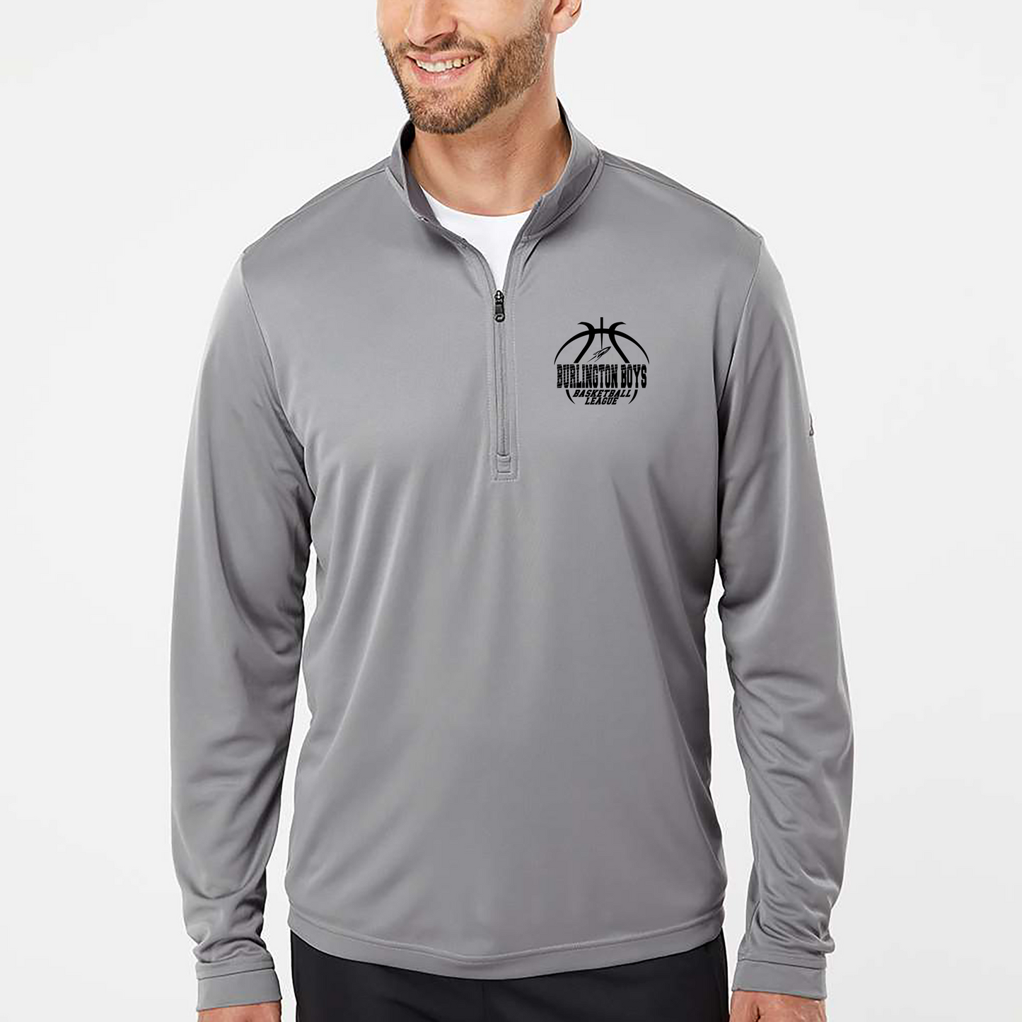 BBBL - Adidas Men's Lightweight Quarter-Zip Pullover - BBBL or ROCKETS Logo