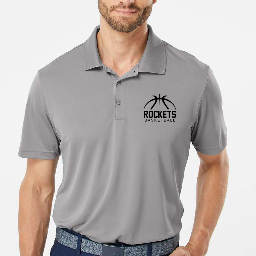 BBBL - Adidas Men's Performance Polo - BBBL or ROCKETS Logo