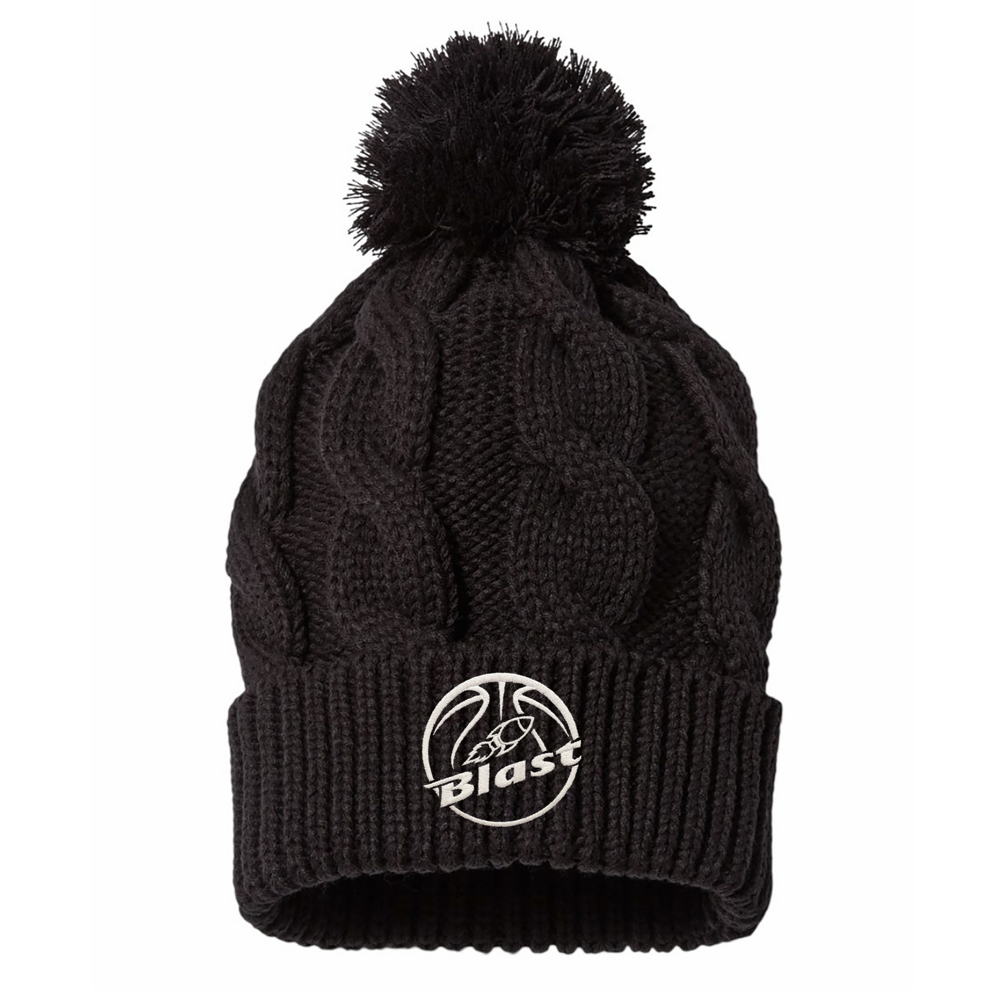 Blast - Embroidered Chunk Twist Cuffed Beanie
