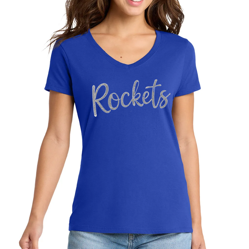 Ladies Tank or V Neck Rockets SPANGLE Design