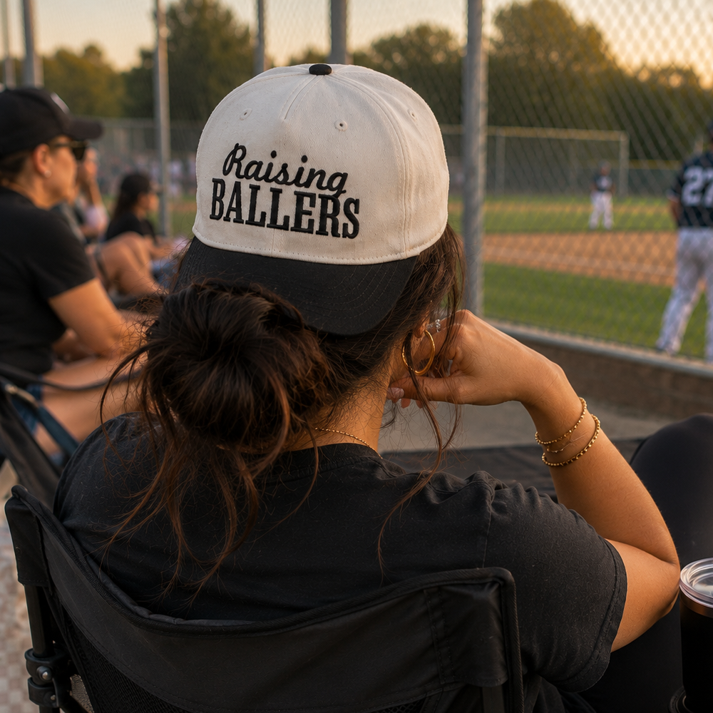 "Raising Ballers" Embroidered Twill Trucker Hat
