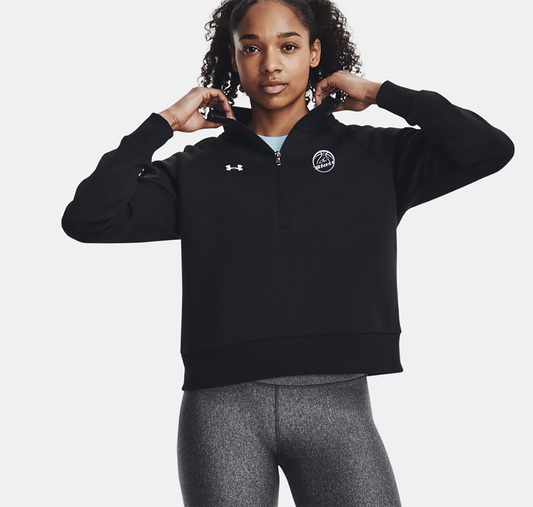 Ladies Under Armour 1/2 Zip with Blast Logo