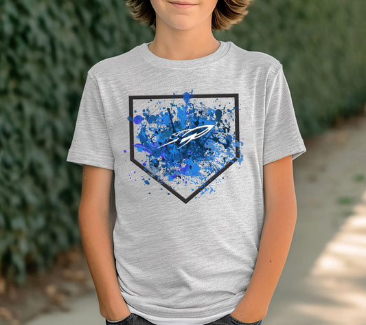 Youth Blue Splatter Rockets Design