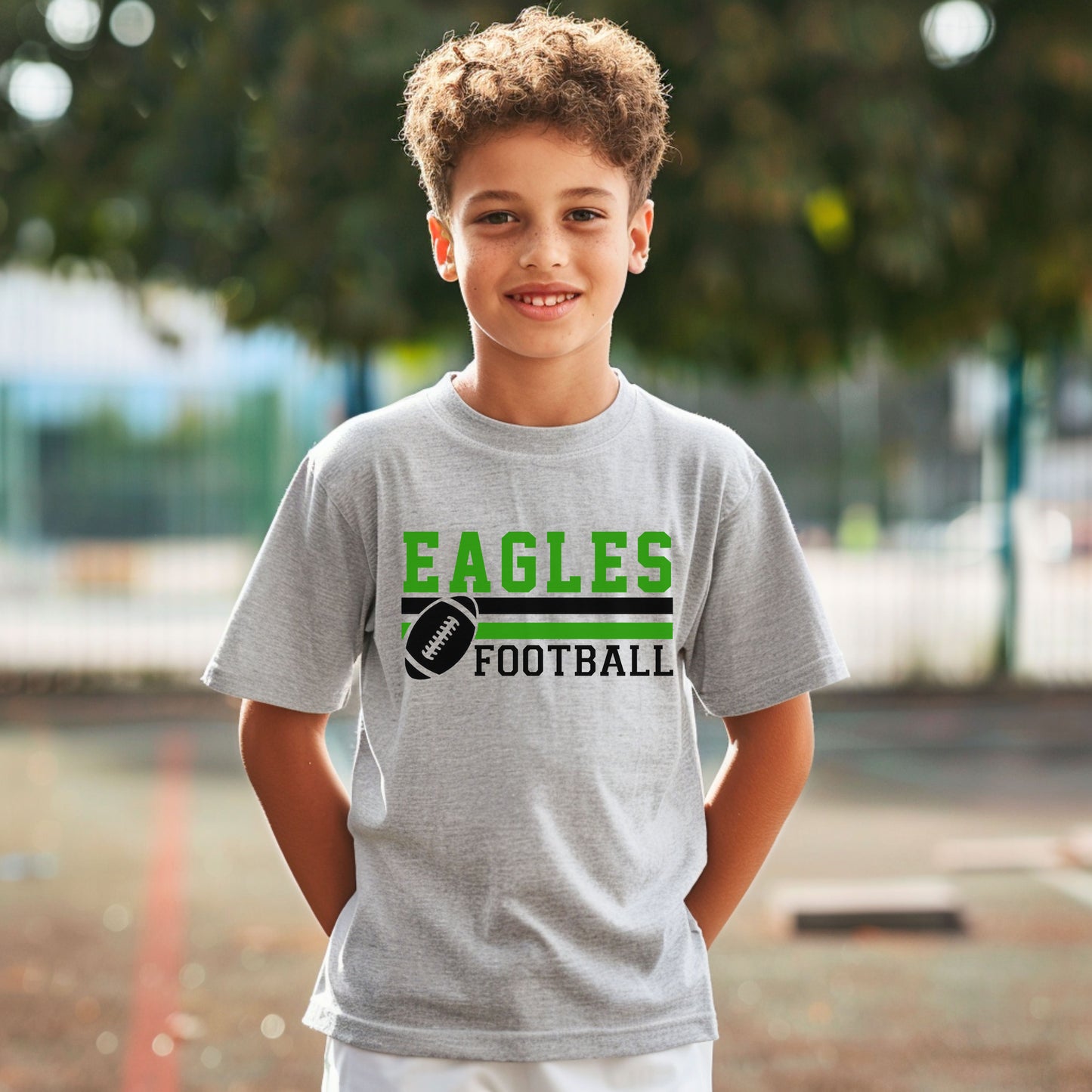 Football Mascot w/ Stripes YOUTH - Customize