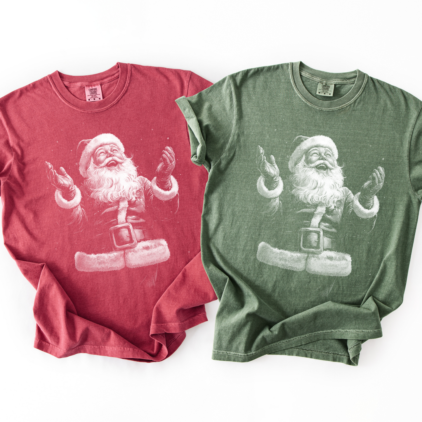 Vintage Half-Tone Santa