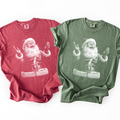 Vintage Half-Tone Santa