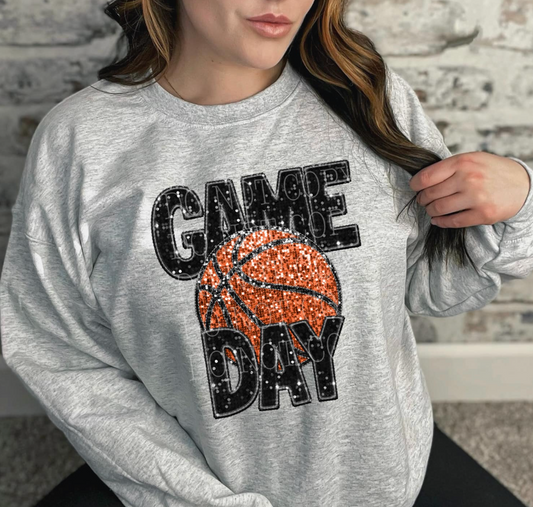 Game Day Basketball with Faux Sequins