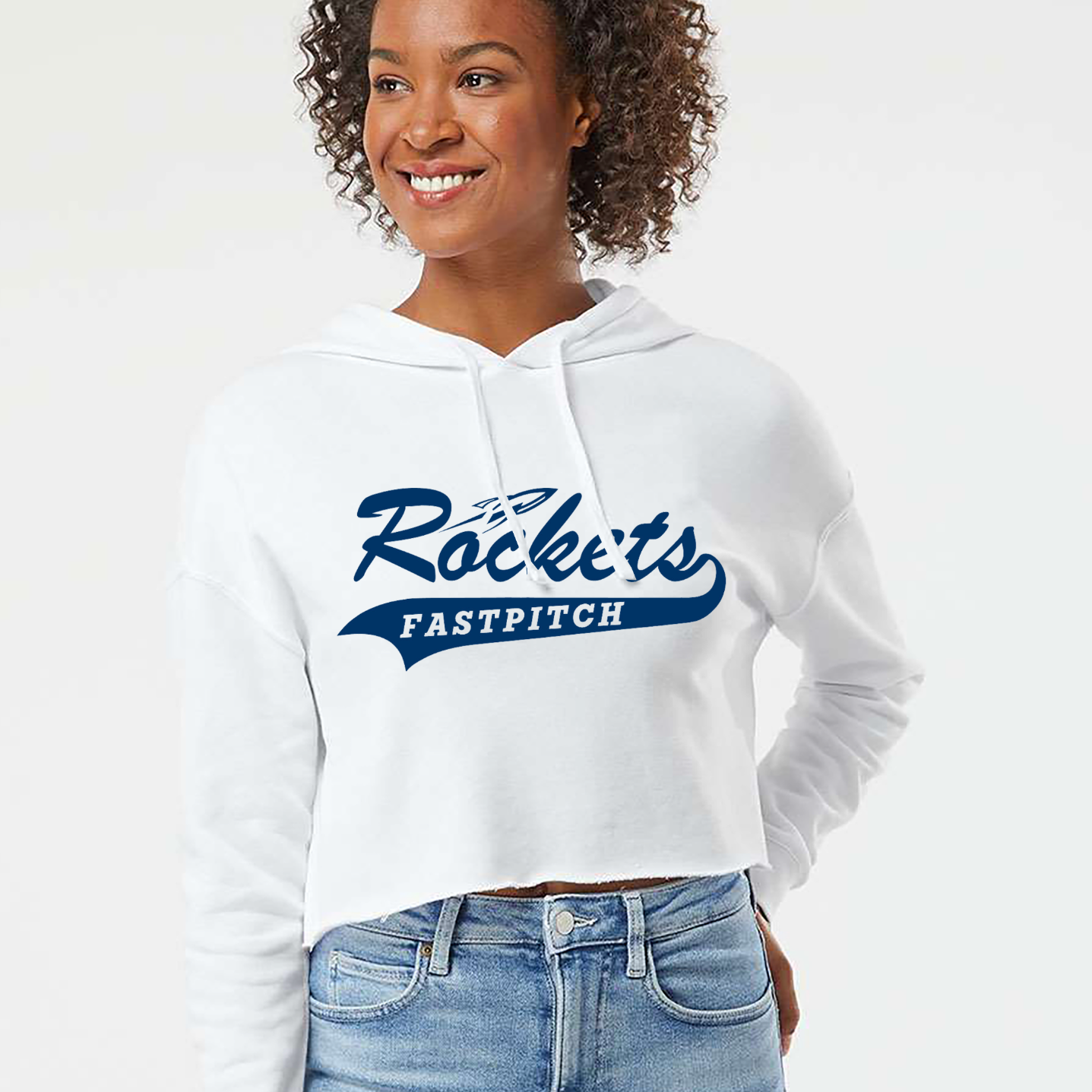 CDGS - Women’s Lightweight Crop Hooded Sweatshirt w/ Fastpitch Logo