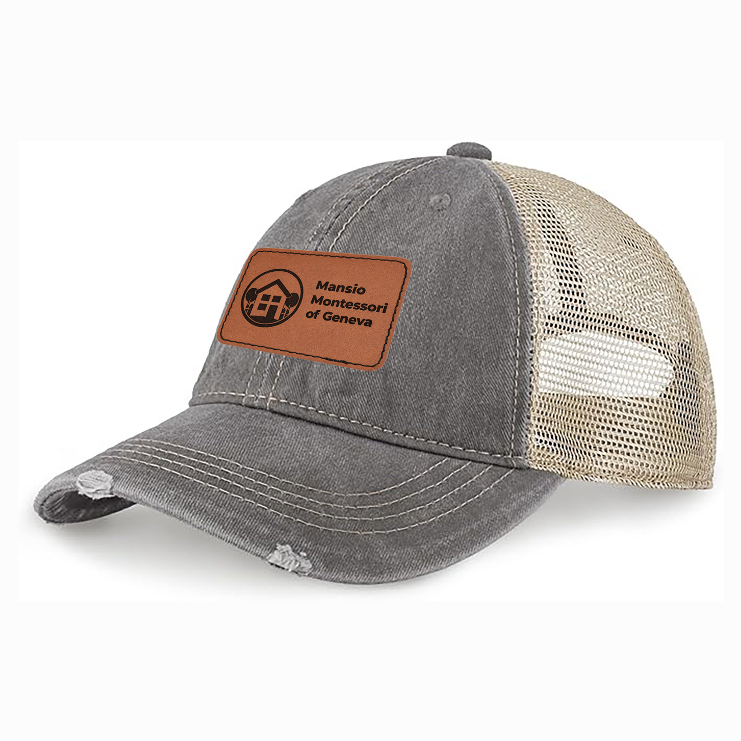 Mansio - Distressed Mesh Adjustable Snapback Hat