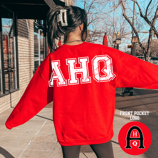 AHQ - Oversized Mascot Name on Back with Pocket Size Logo on Front