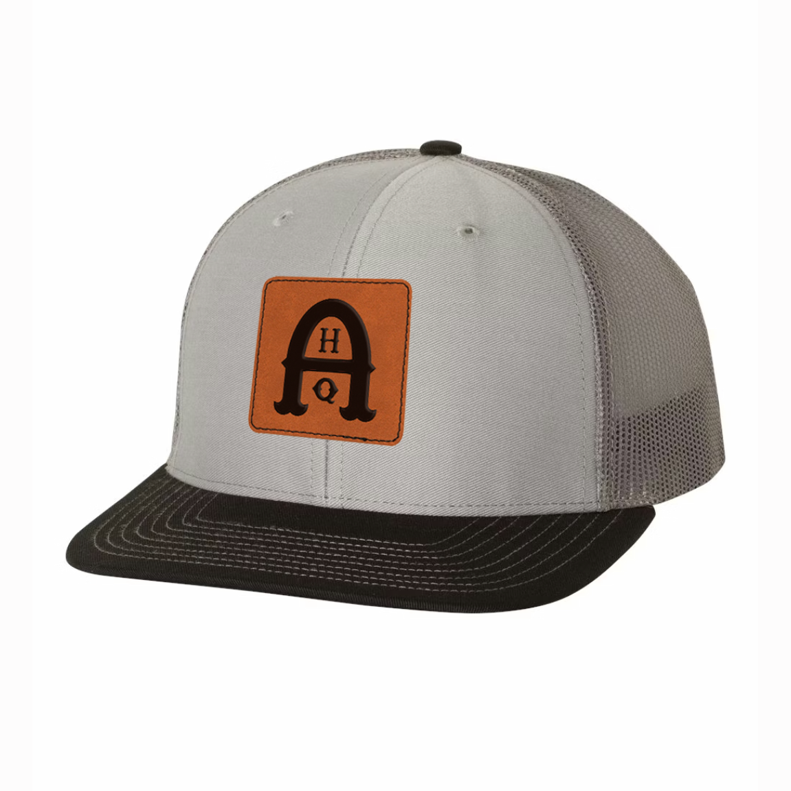 AHQ - Snapback Hat with Leather Patch with AHQ Logo