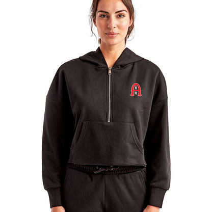 AHQ - TriDri Half-Zip Cropped Hooded Sweatshirt