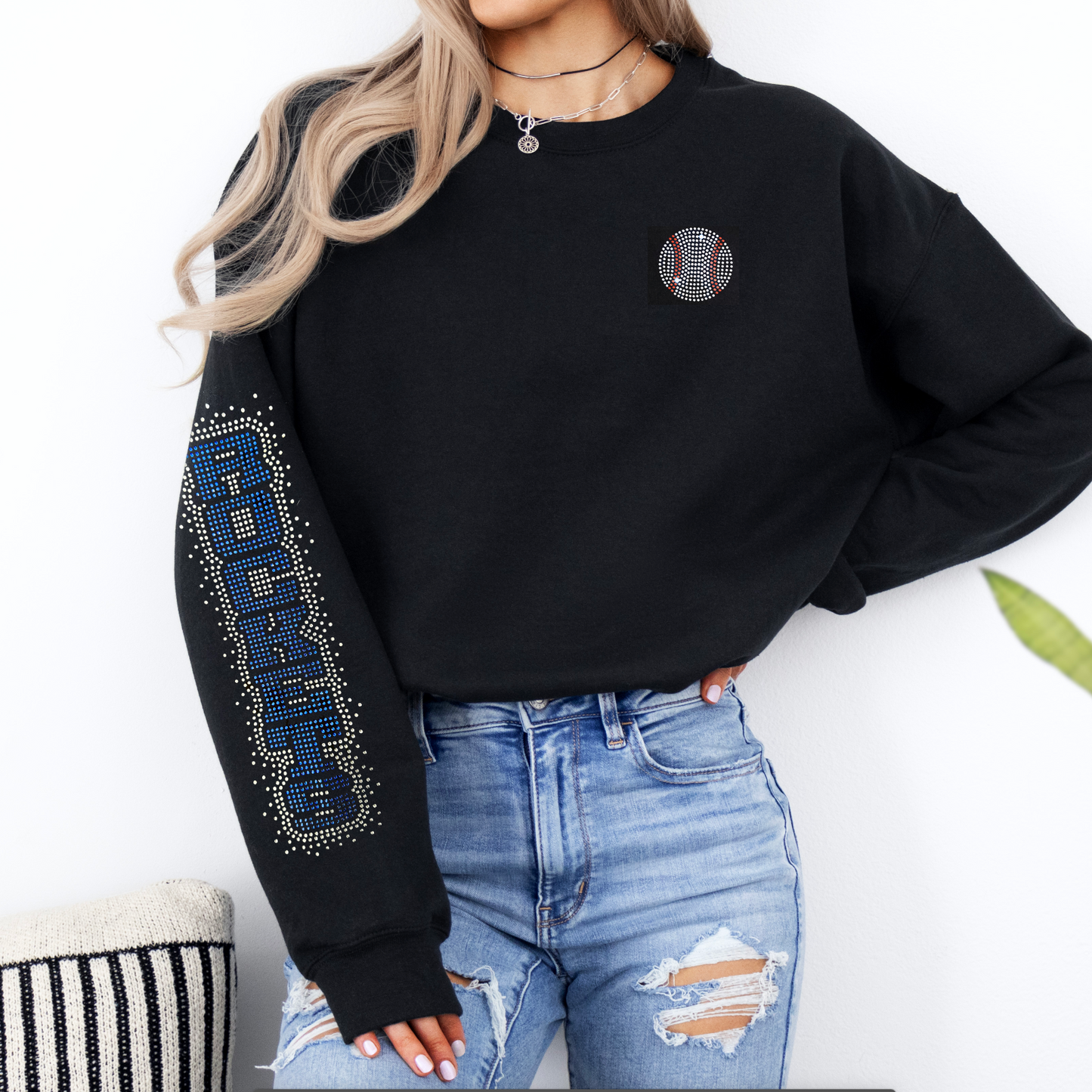 CDBL - Rhinestone "Rockets" Sleeve with Baseball Pocket Design