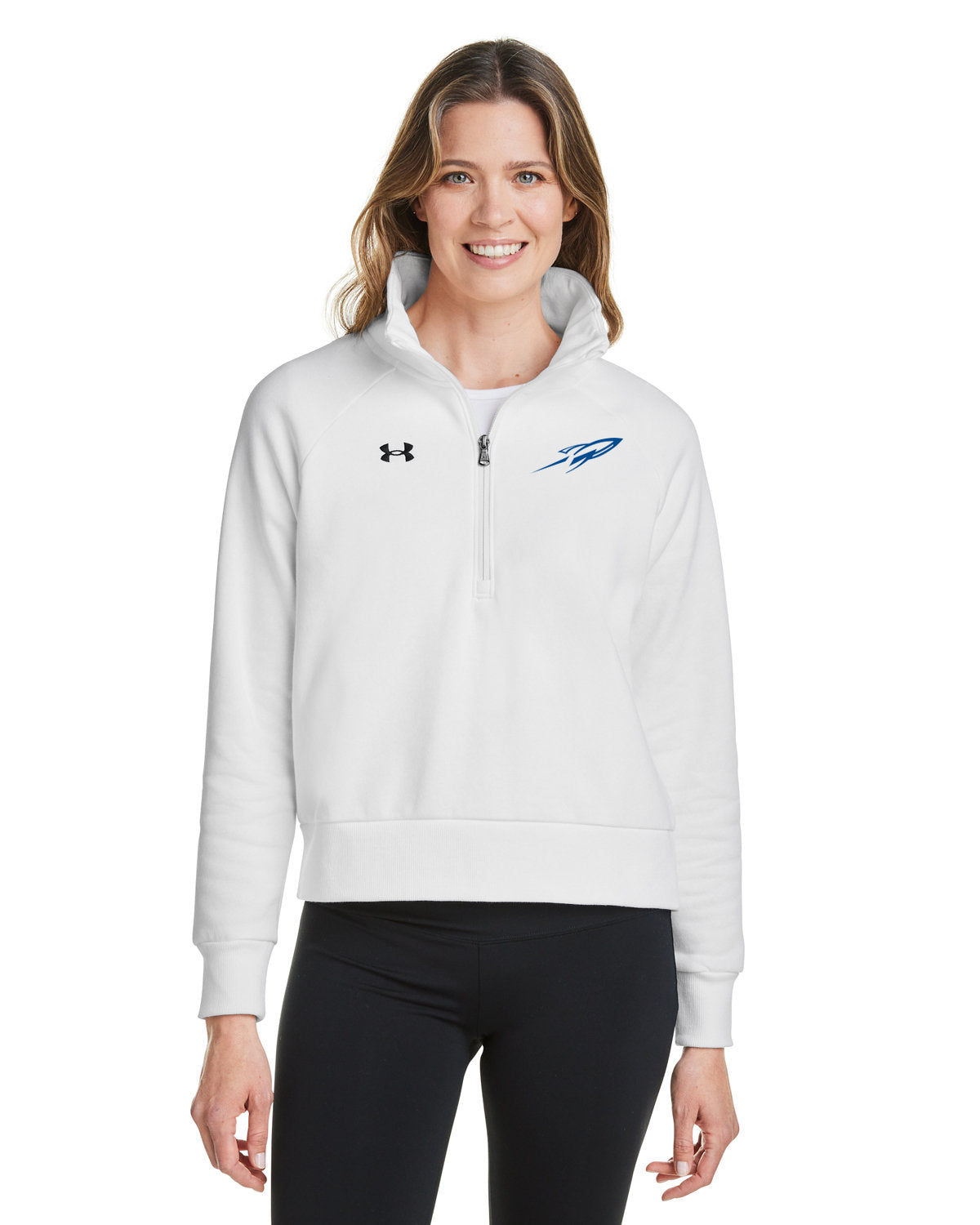 Ladies Under Armour 1/2 Zip with CDBL or ROCKETS Logo