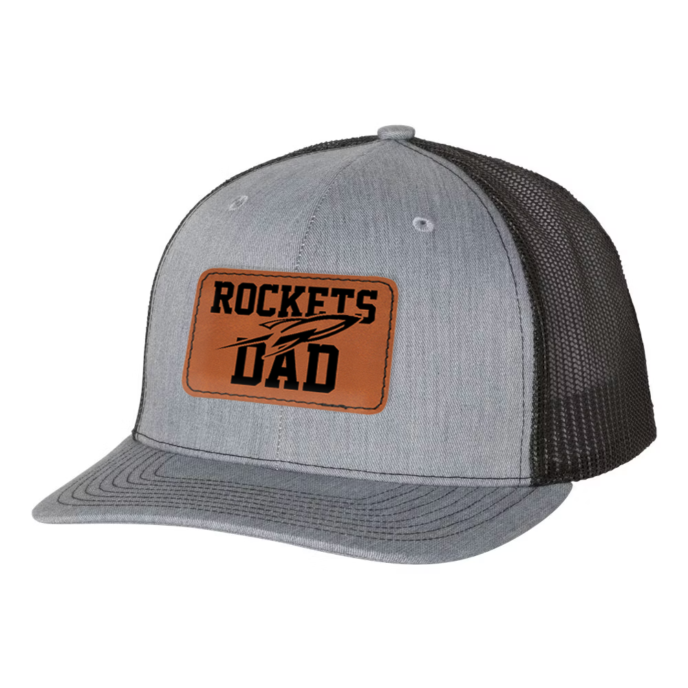Rockets Dad - Snapback Hat with Leather Patch