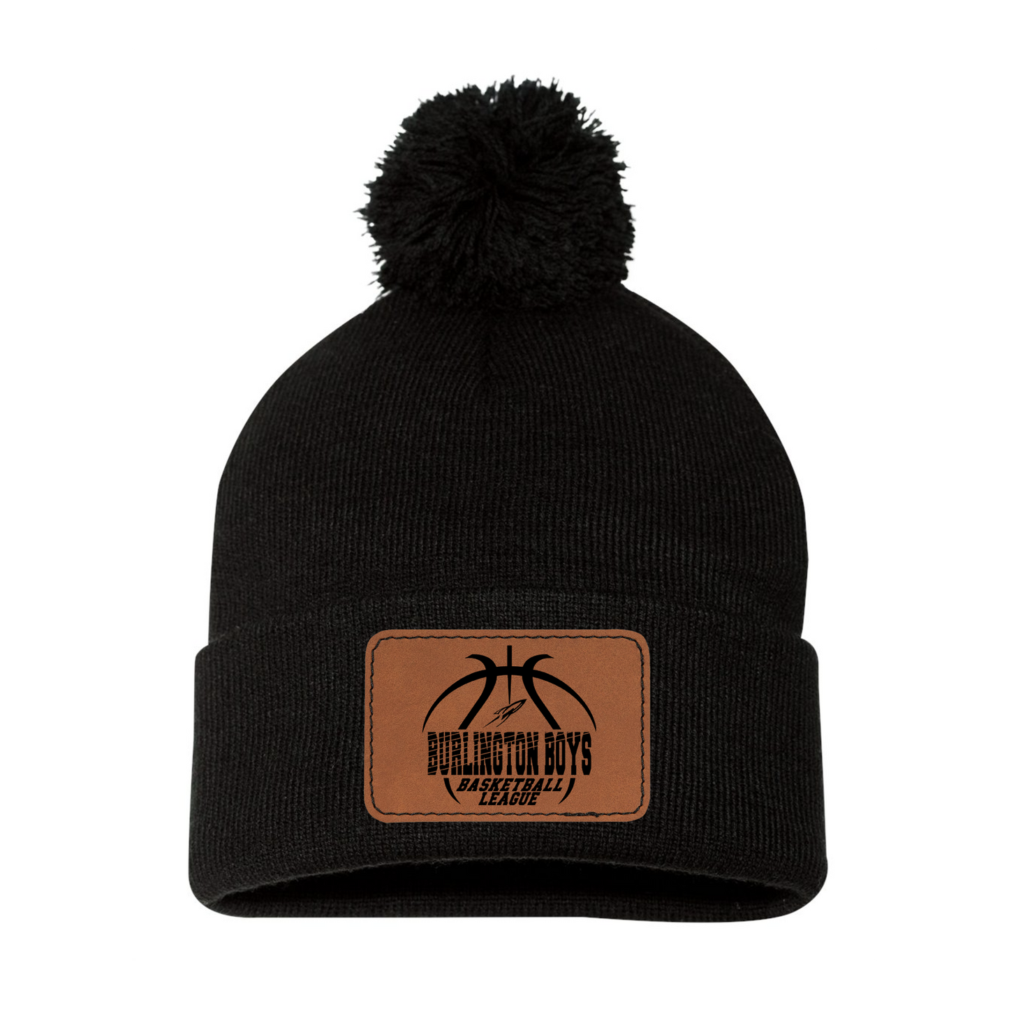 BBBL - Beanie with Leather Patch - BBBL or ROCKETS Logo