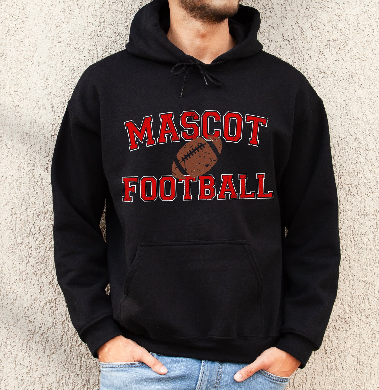 Mascot Weathered Football - Customize