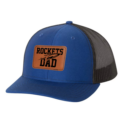 Rockets Dad - Snapback Hat with Leather Patch