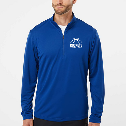 BBBL - Adidas Men's Lightweight Quarter-Zip Pullover - BBBL or ROCKETS Logo